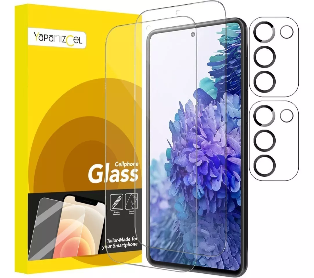 paquete 2 Unidades Mica Cristal Templado + 2 Micas Para Cámara