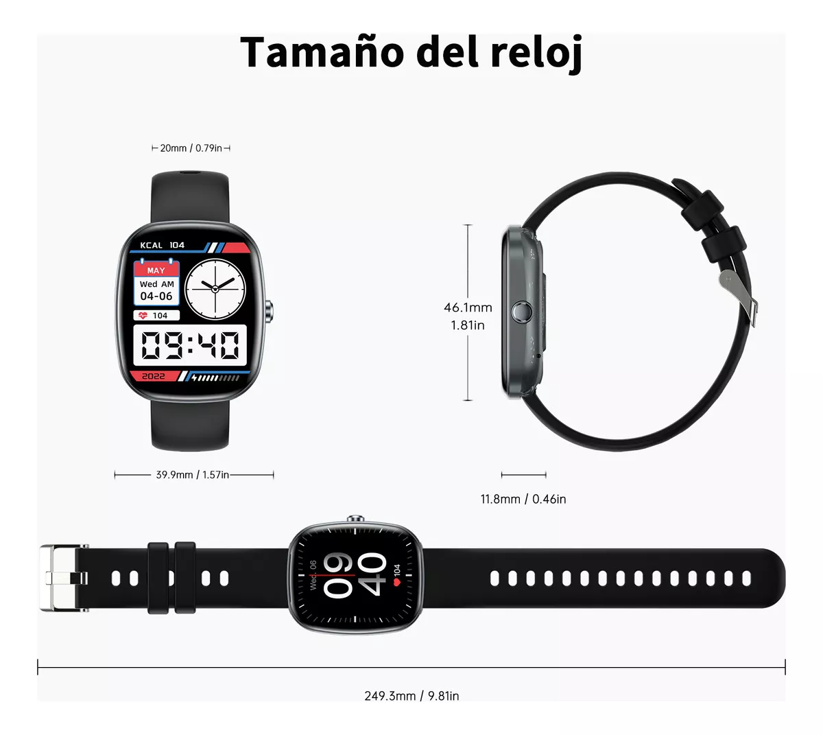 1.83reloj Inteligente Mujer Asistente De Voz Bluetooth Llam
