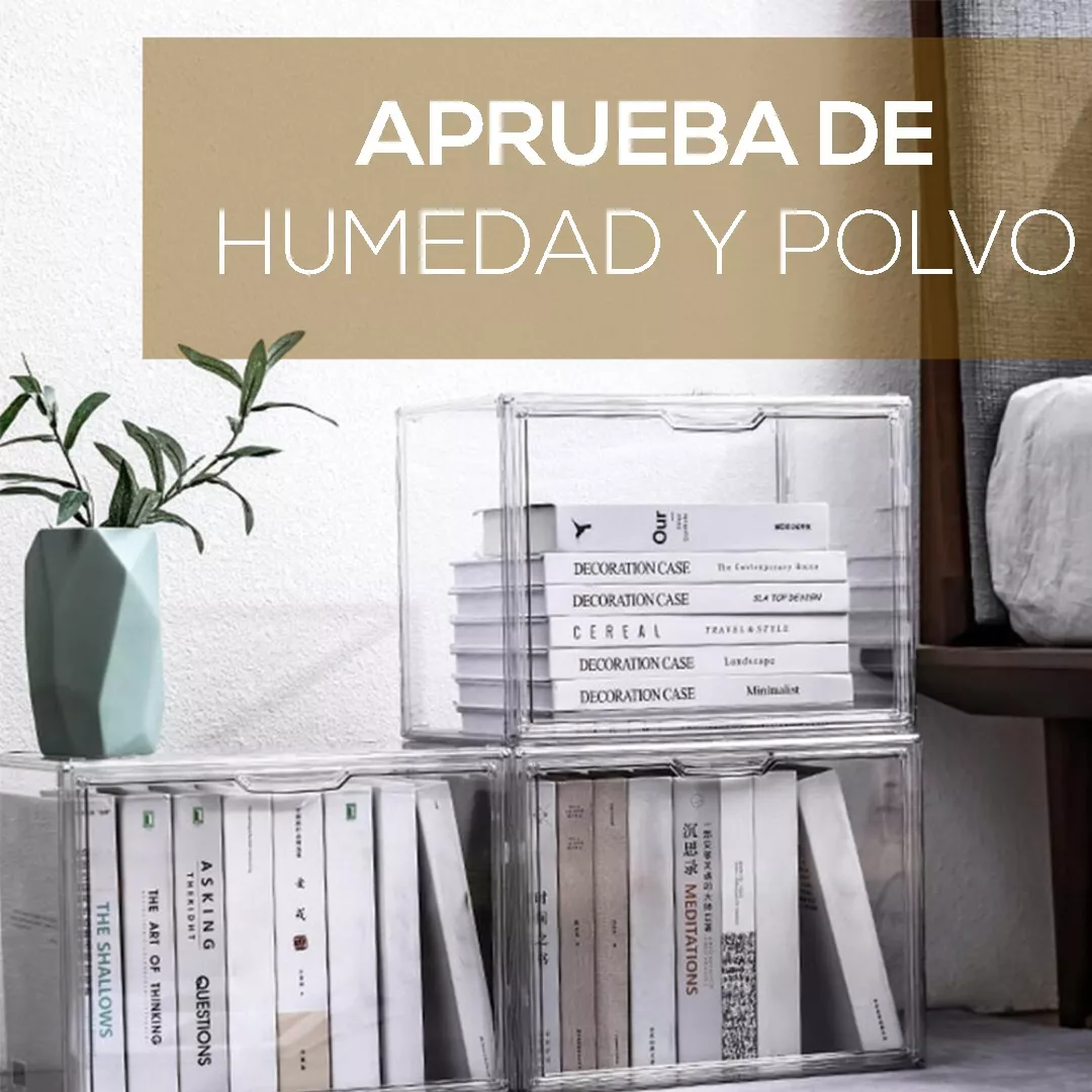 Caja De Acrilico Premium Para Tenis Sneakerbox Cajas Apilables Con Puerta Con Iman Fasilyt