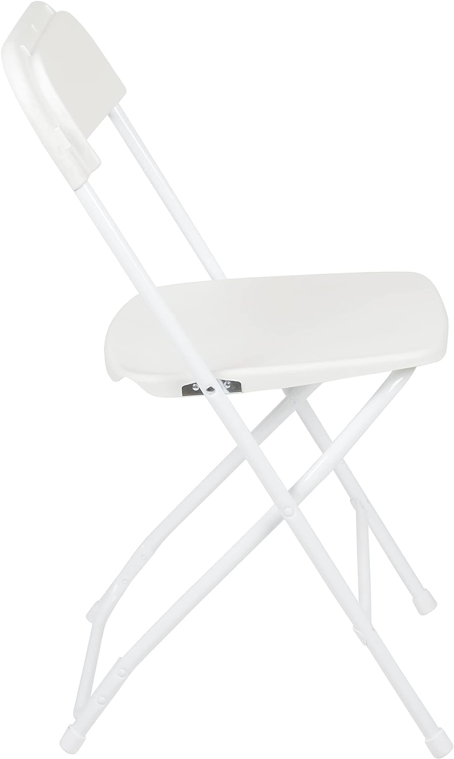 EMMA + OLIVER Juego de 10 sillas plegables de plástico-Silla plegable liviana y apilable con capacidad de peso de 650 LB en color blanco