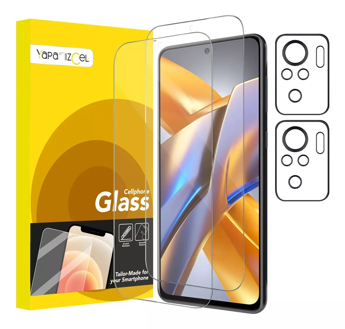 paquete 2 Unidades Mica Cristal Templado + 2 Micas Para Cámara