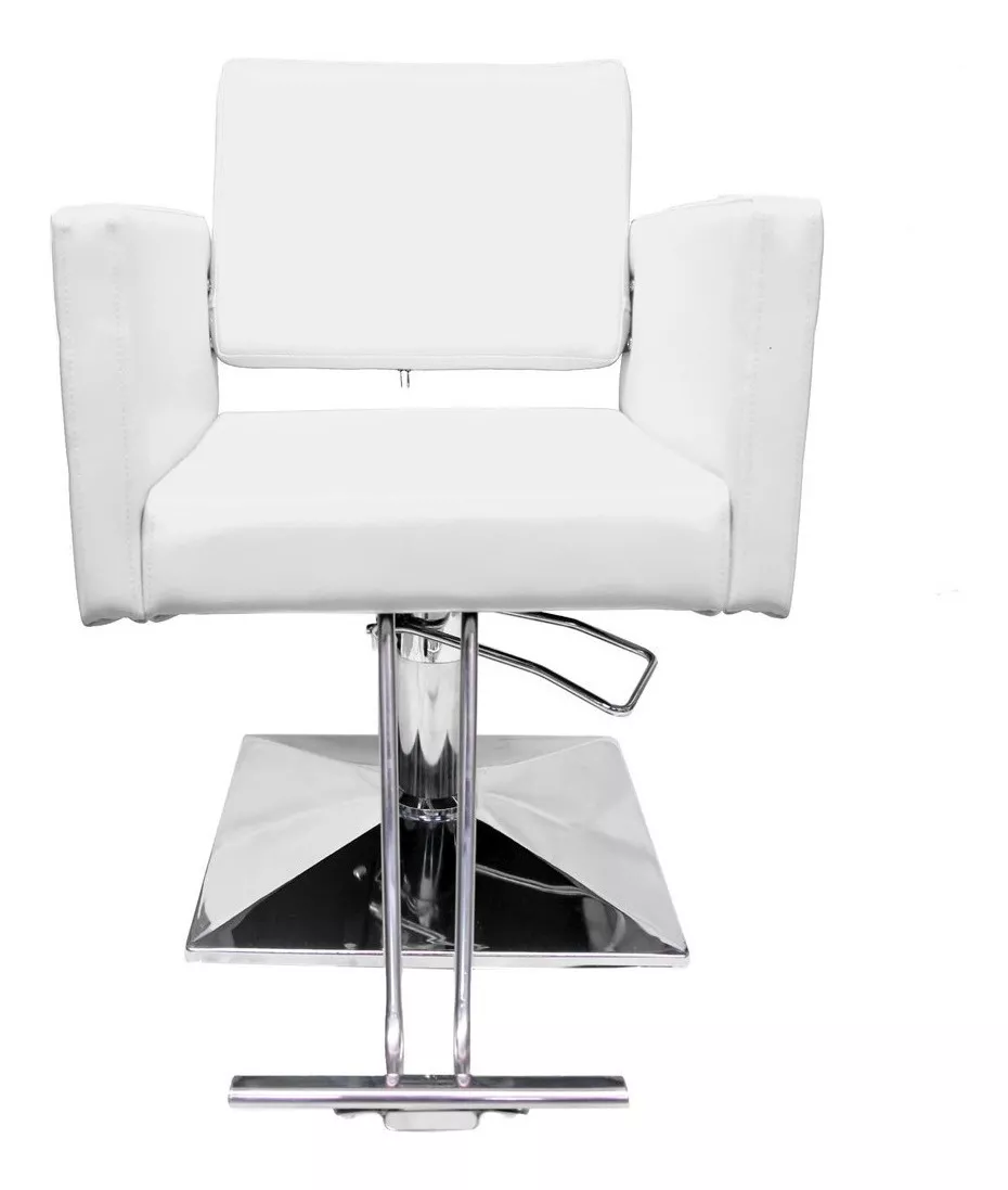 Silla Barberia Estetica Sillon Cuadrado Salon Hidr&aacute;ulico Spa