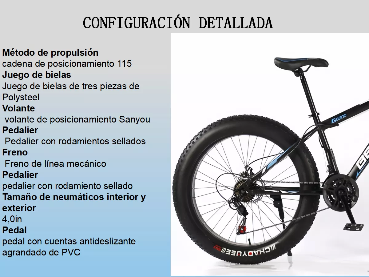 Bicicleta De Montaña Para Hombres Adultos Y Mujeres 4.0in Fat Tire Lagom, Ruedas De 26 Pulgadas, Frenos De Disco Mecánicos, Marco De 21 Velocidades