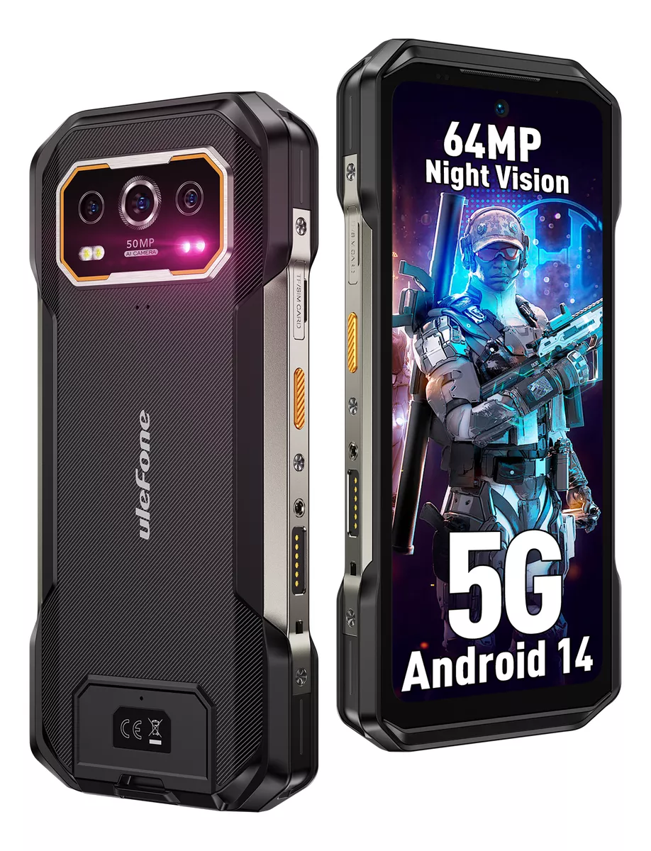 Ulefone Armor 27 Pro 5g 10600mah Dual Sim Android 14 Rugged smartphone 64mp Cámara Nocturna+dual 50mp Camera Hasta 24gb Ram+256gb Rom Nfc