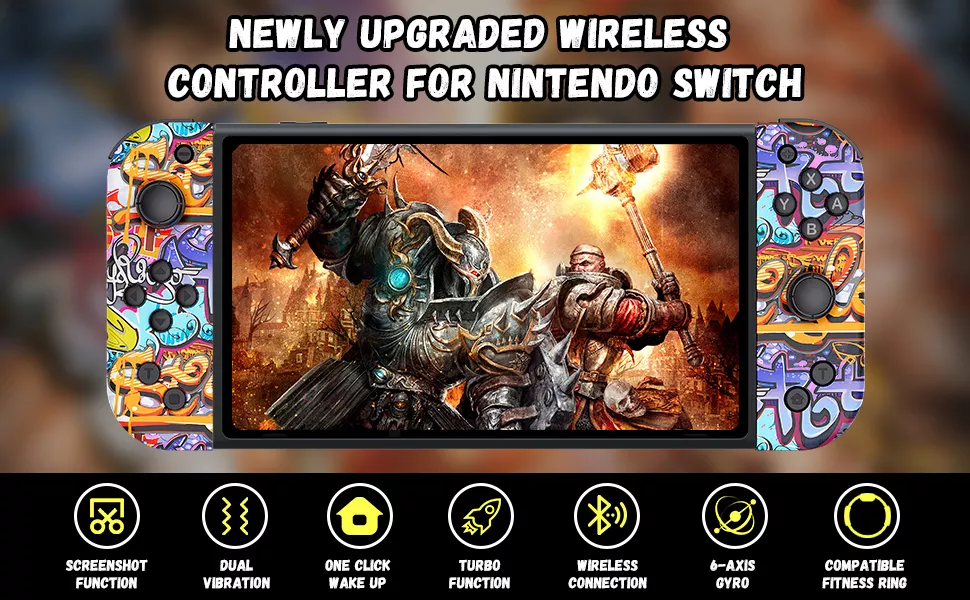 Control Joystick Pintada Inalámbrico Para Nintendo Switch