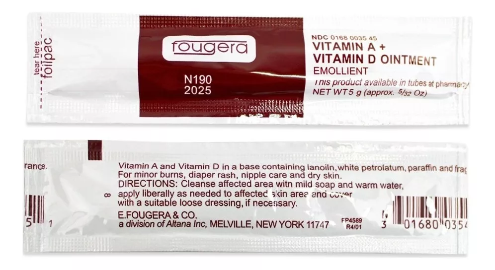 Crema Fougera Vitamina A, D Tatuaje Microblading 100 Pzs