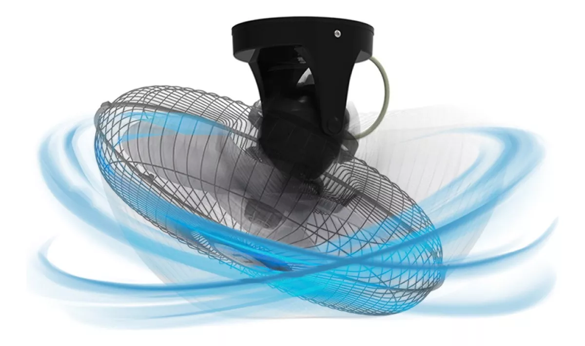 Ventilador De Techo y Pared Navia Saturno 18 rejitta Metalica Cantidad de aspas 3 Estructura Negro Aspas Gris Di&aacute;metro 44 cm Frecuencia 60 Hz material de las aspas Pl&aacute;stico