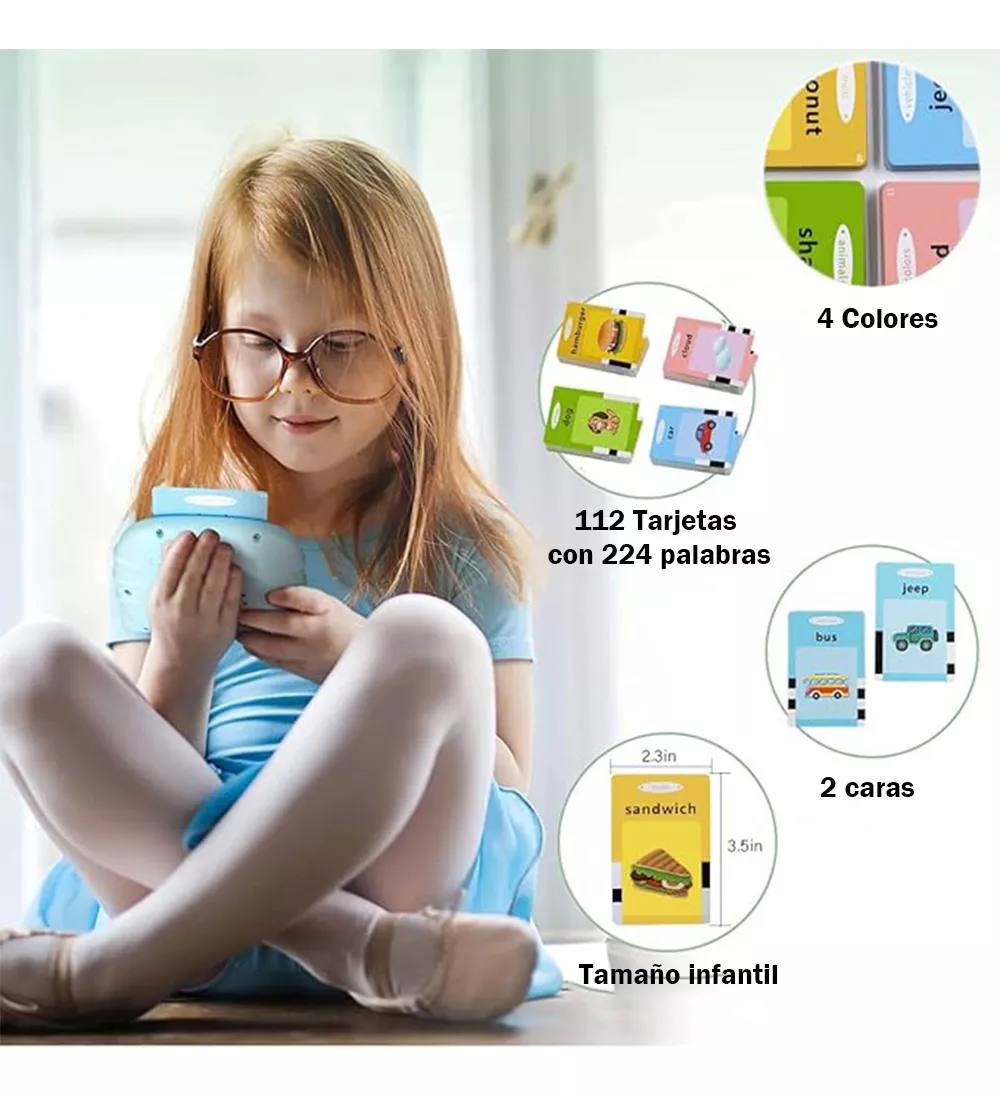 Juguetes Aprendizaje Tarjetas Lectura Español 224 Palabras
