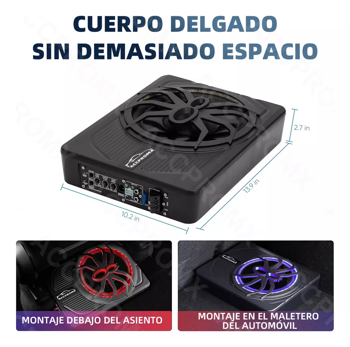 Subwoofer Amplificado 10 800w Rgb Bocinas Bajo Amplificados