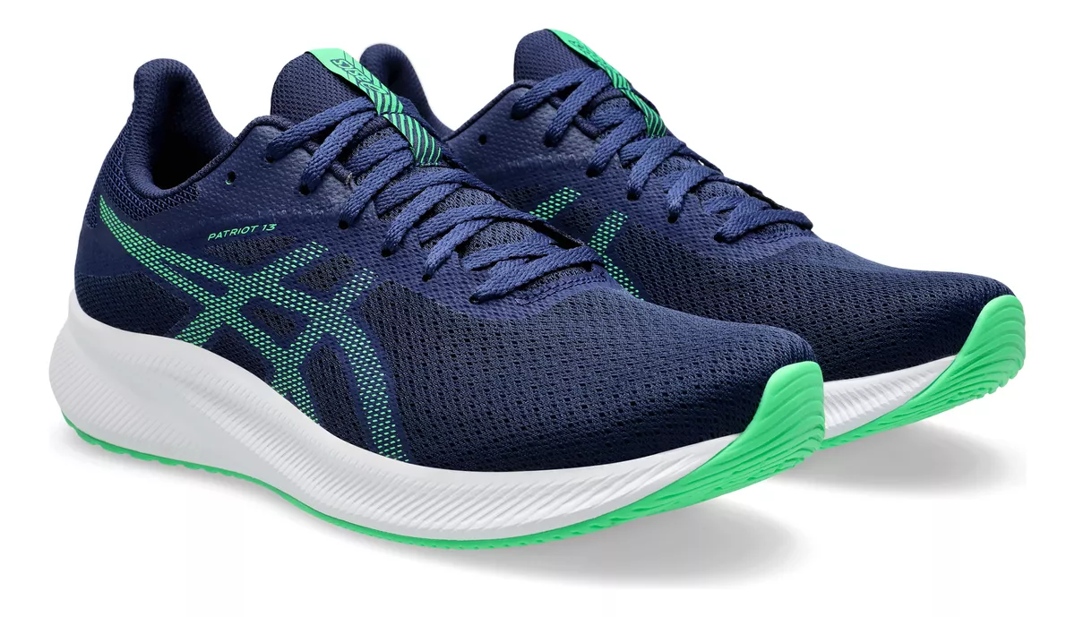 Tenis Asics Hombre Patriot 13 Azul Running