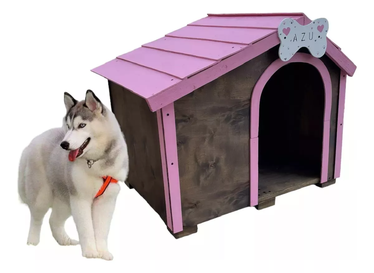 Casa Para Perro Tamaño Husky Impermeabilizada Regalo Cadena