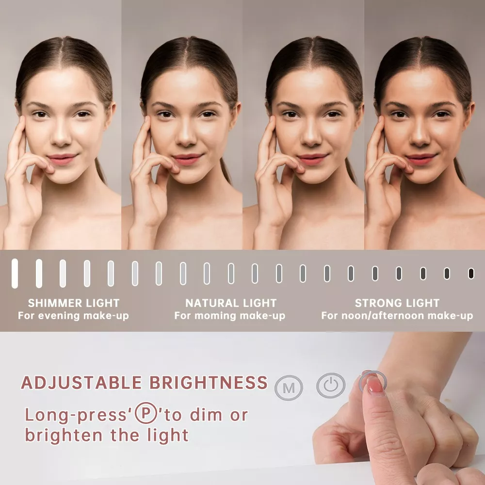 Espejo De Maquillaje Vanitii Estilo Hollywood 18 Led Focos
