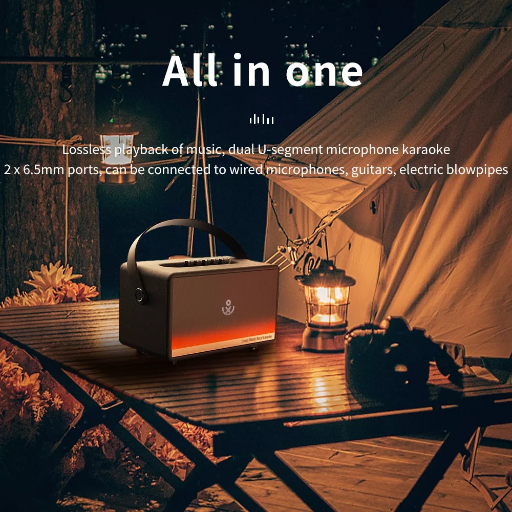 Bocina Bluetooth Xdobo Mirage 130w Con Micrófonos Luz Rgb