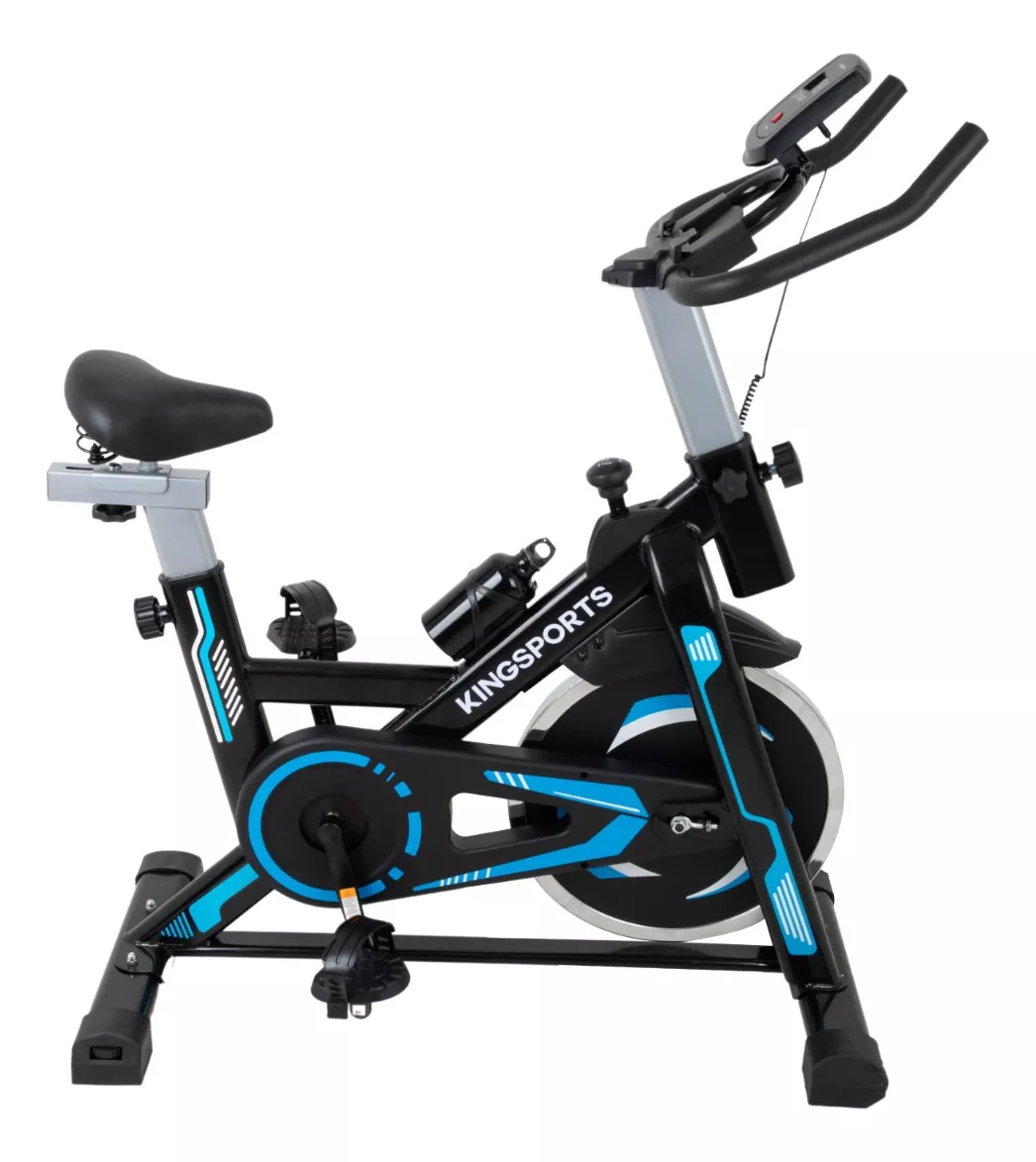 Bicicleta Fija 13 Kg Estática Para Spinning Cardio Fitness color Negro