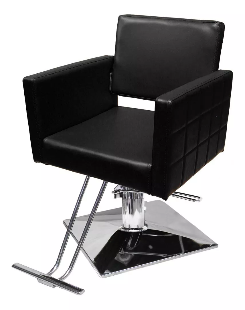 Silla Estetica Sillon Cuadrado Hidraulico Ajustable Barbero