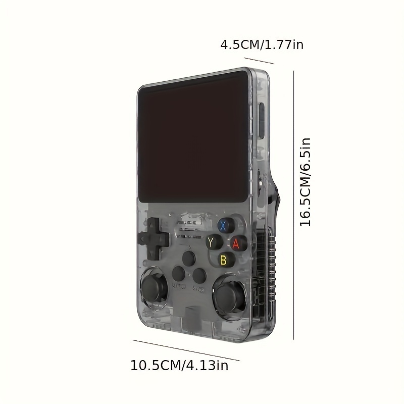 1pc R36S Retro Handheld Game Console: 3.5 Inch IPS Screen Linux System Built-in 128GB y 1.5W+ Games Preinstalled Emulator System
