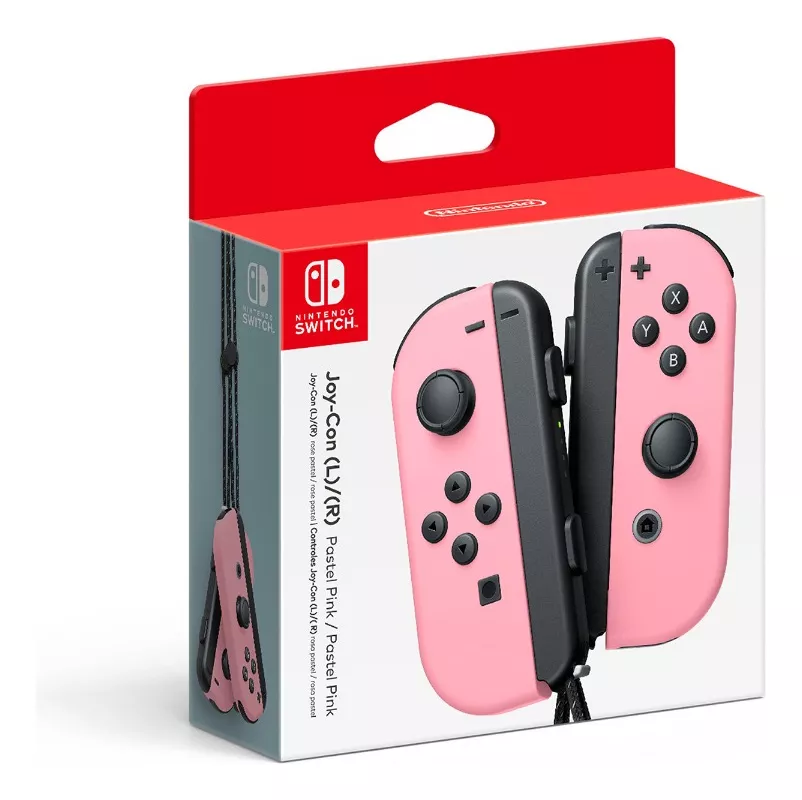 Control Joystick inalámbrico Nintendo Switch Joy Con (L)/(R) LED RGB Rosa Pálido 2 Unidades