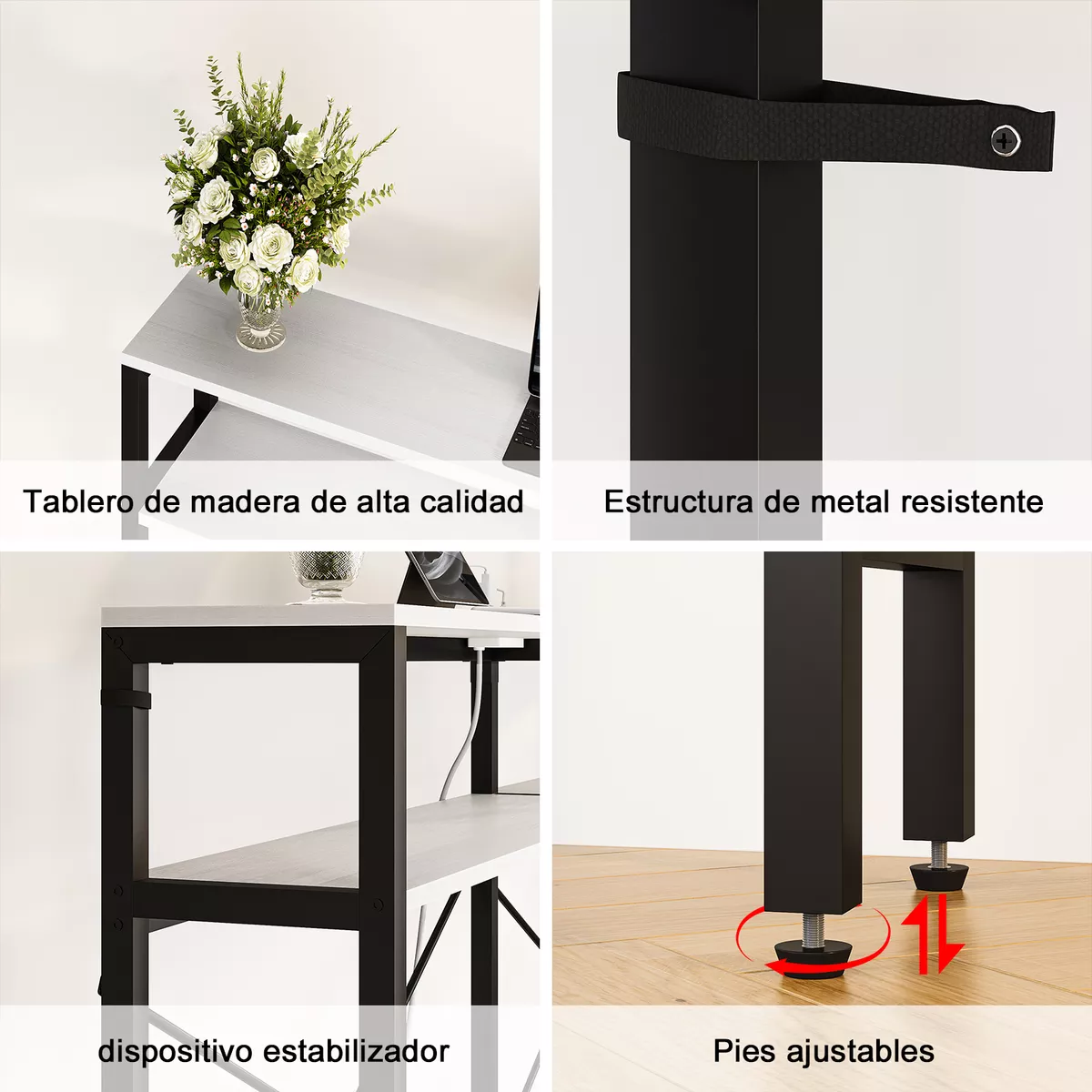 Mesa Consola Moderna Con Dos Hileras De Estantes180*20*105cm