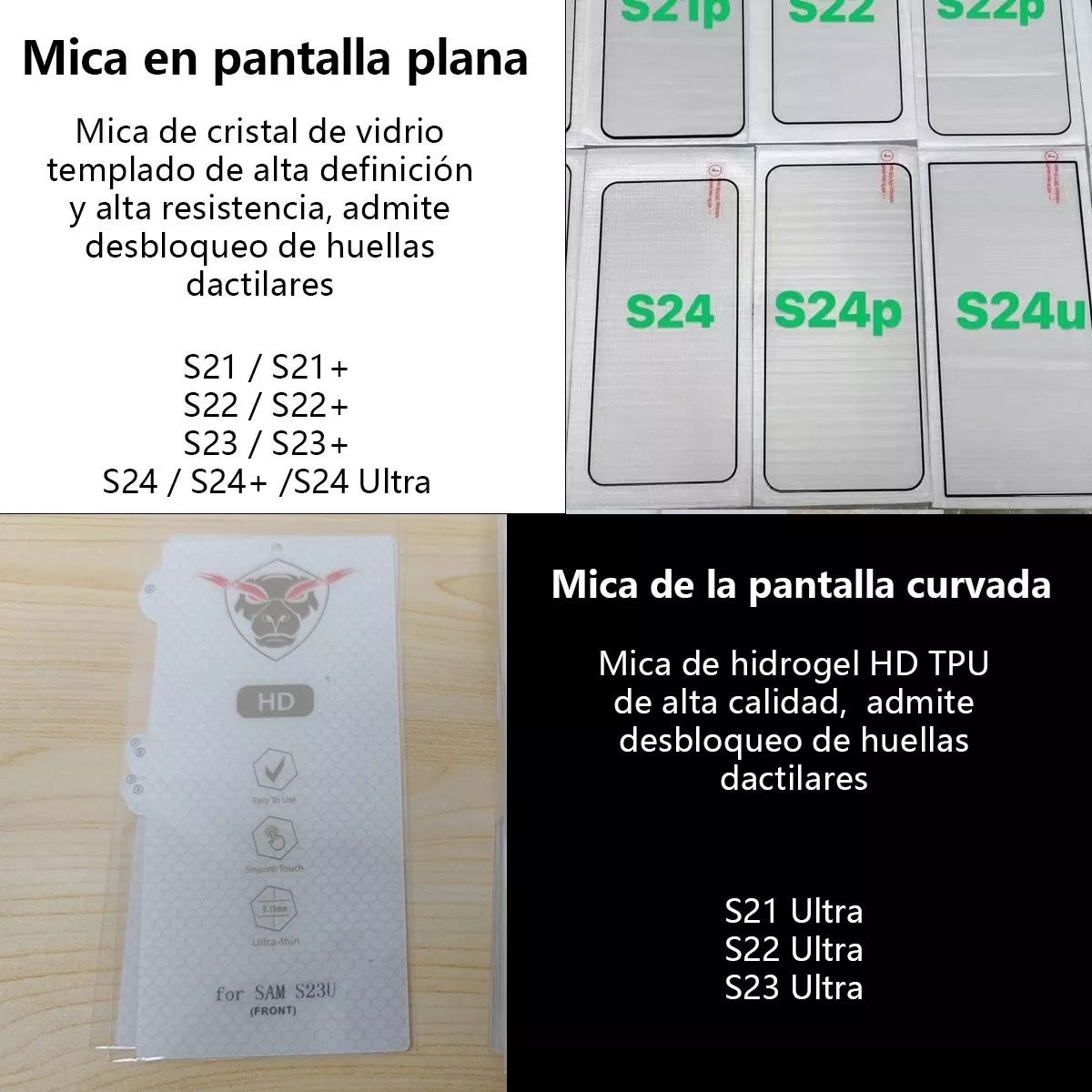 kit Funda Transparente Para Serie Samsung Galaxy S +micas Hd