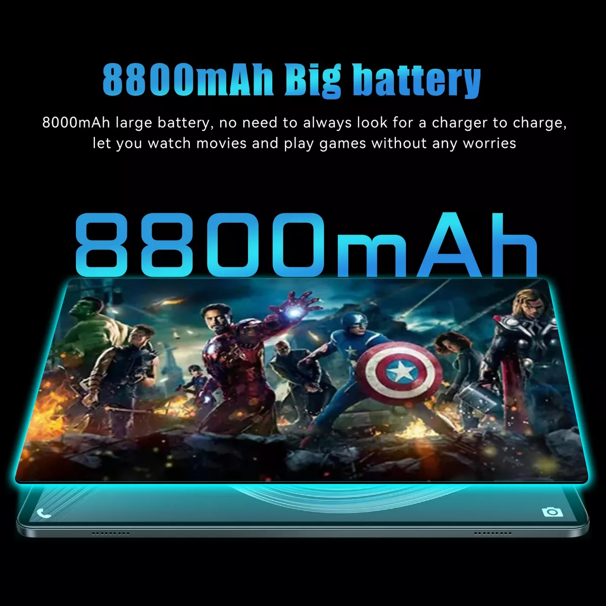 10.1'' Android 13 Tablet 12+256gb Con Teclado Funda 5g Wifi