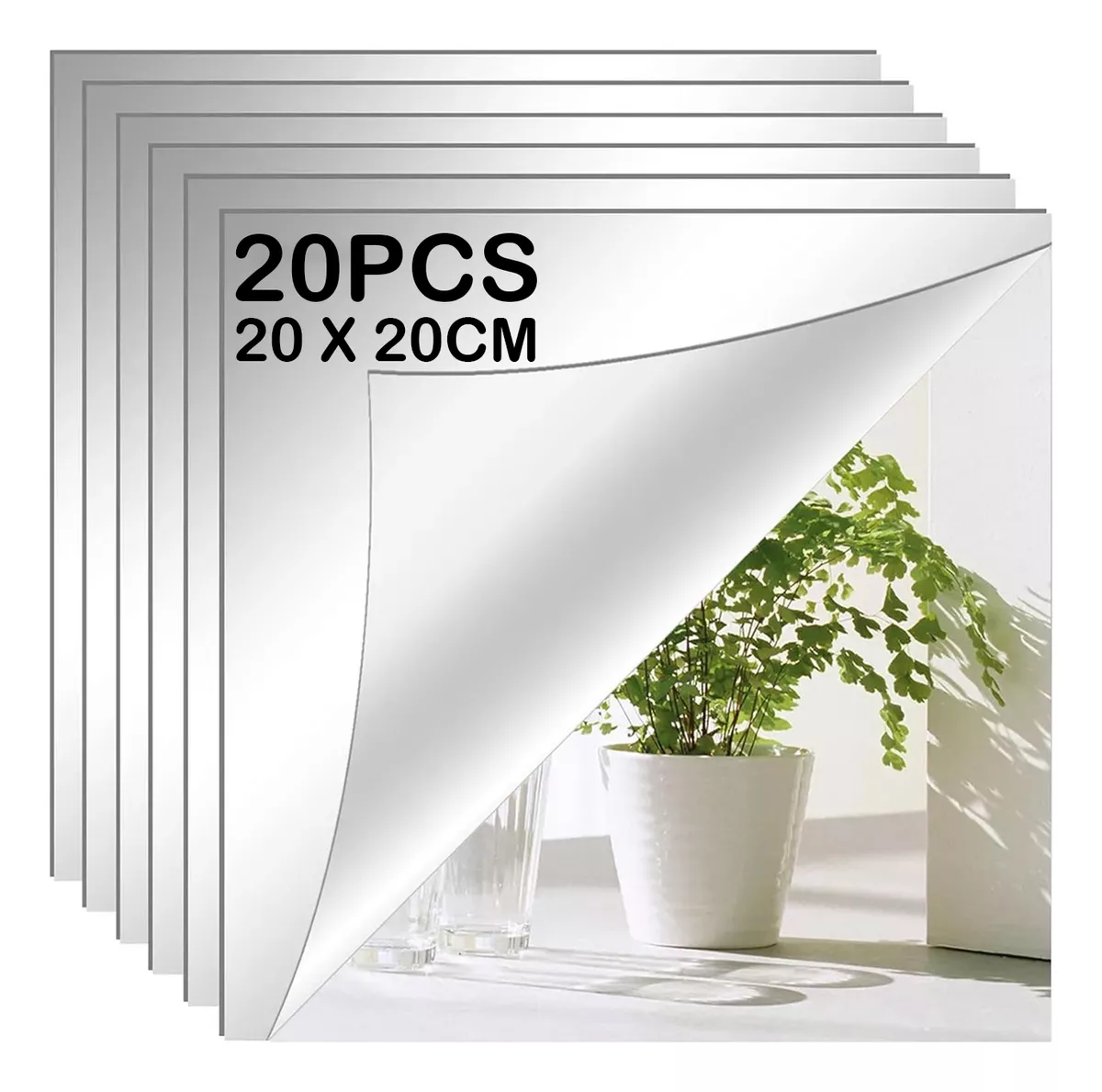Espejos Decorativos Pared Autoadhesivo Vinilos 20*20cm 20pcs