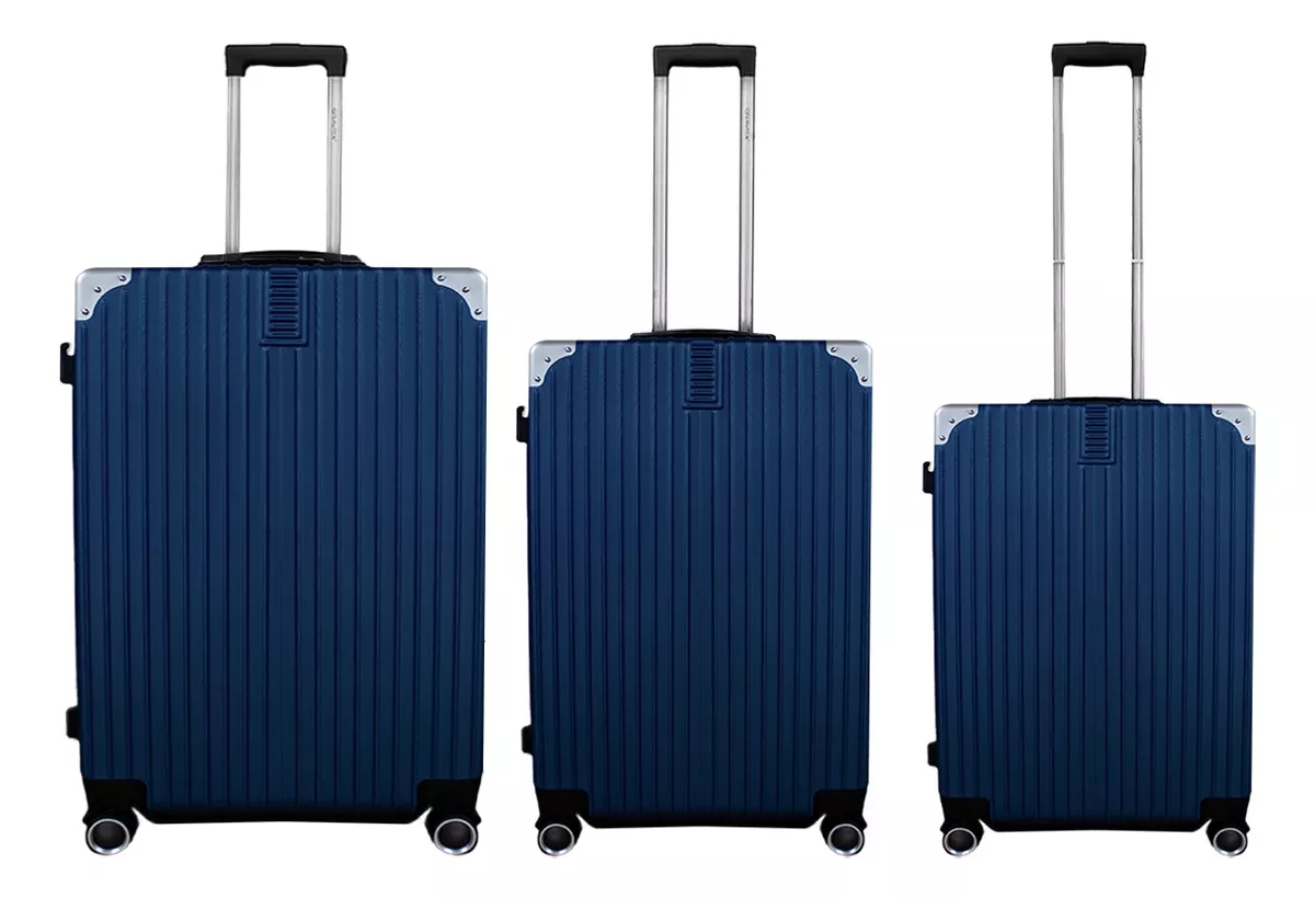 Set De 3 Maletas Rigidas Tipo Baul Con Ruedas 360 Gravita