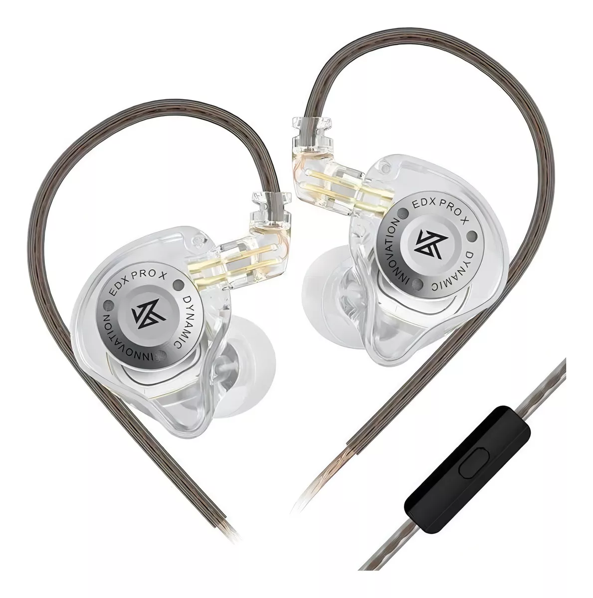 Auriculares Kz Edx Pro X negros con micrófono