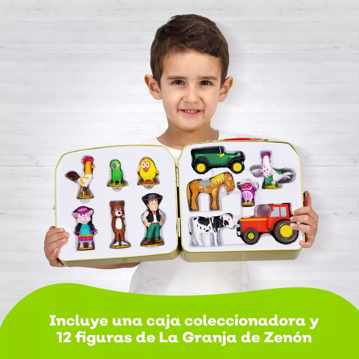 La Granja De Zenon 12 Figuras De Juguete + Lonchera Metálica