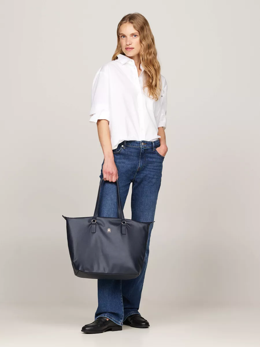 Bolso Tote Insignia Del Monograma De Mujer Tommy Hilfiger