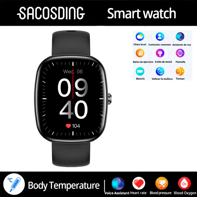 1.83reloj Inteligente Mujer Asistente De Voz Bluetooth Llam