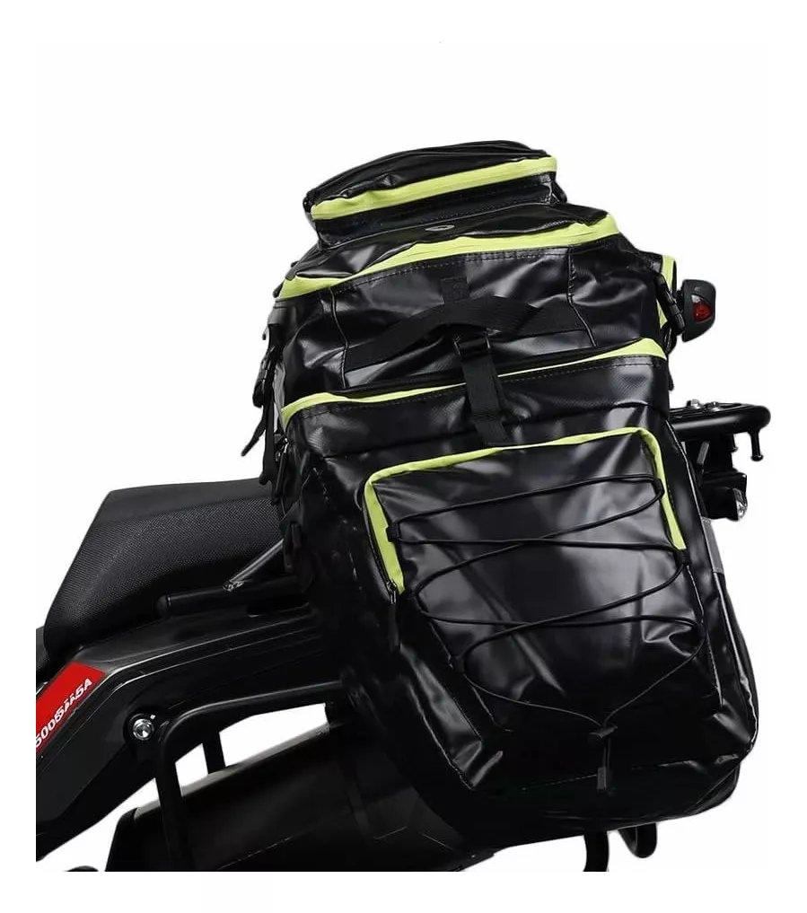 kit 3 Maletas Moto Impermeables 75lt Mochila Equipaje Bolsas