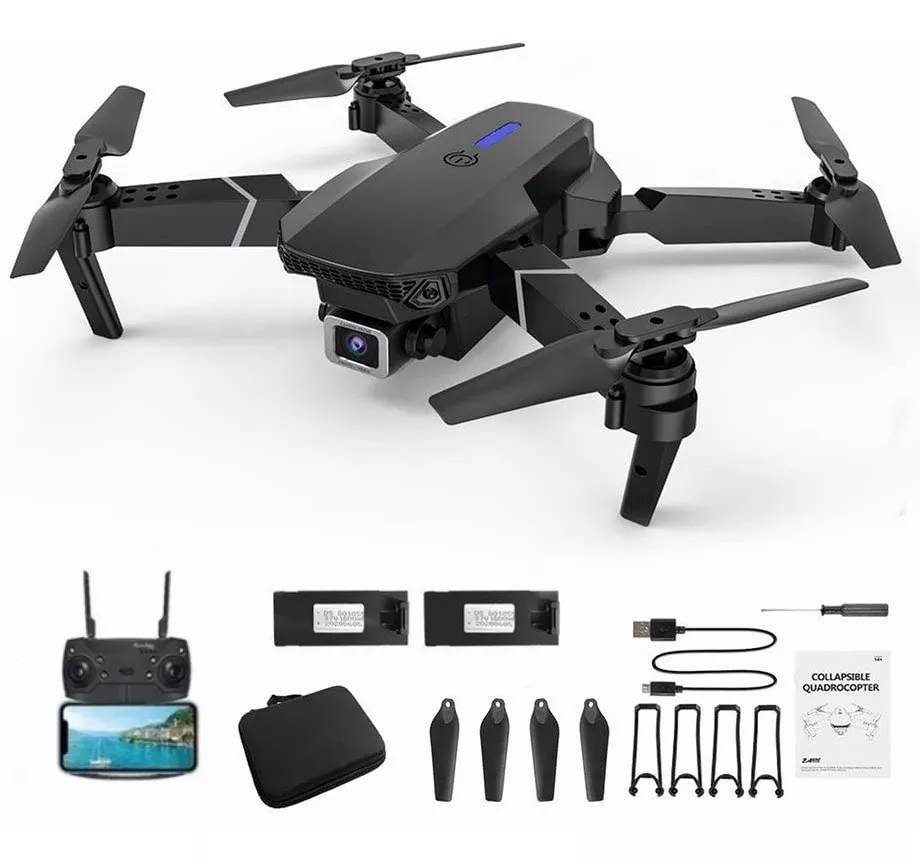 Rc Drone Con C&aacute;mara 4k Quadcopter + 2 Bater&iacute;a