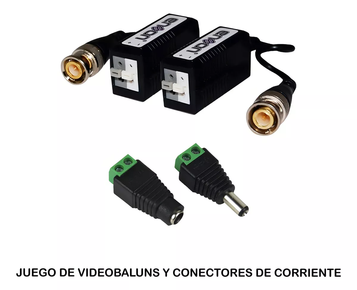 kit Circuito Cerrado Hilook Dvr 8 Canales 8 Camaras 1080p 2mp Full Hd Thc-b120-pc Video Baluns + Disco Duro 2tb
