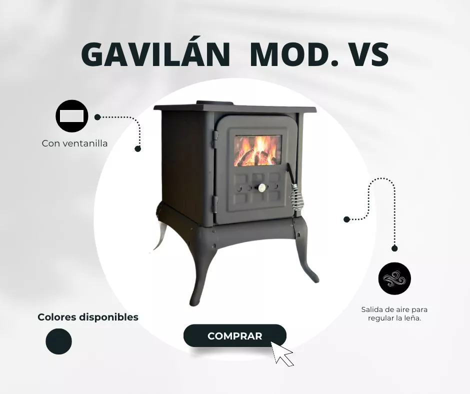 Estufas Calentones Chimeneas Leña Menonita Gavilan Mod. Vs