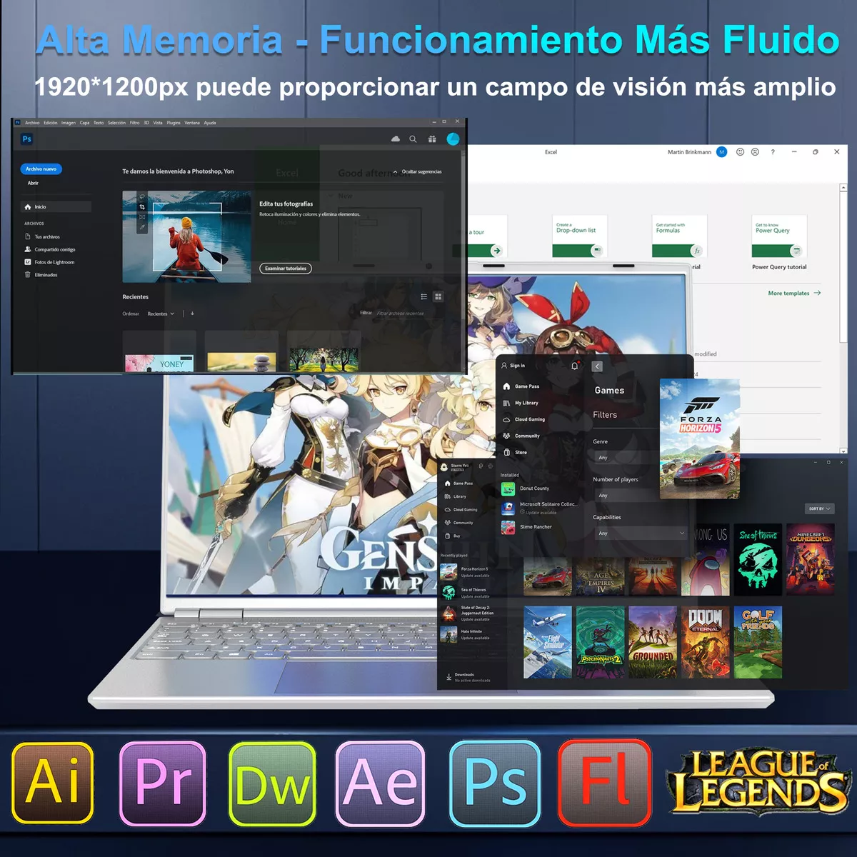 Ultrabook Bigview Xbook Plateado 16 Inch Laptop Gamer Intel Celeron N5095 Notebook 8gb De Ram 512gb Ssd Intel Uhd Graphics 600 Top 60 Hz 1920x1200px 16:10 Windows 11 Pro Plateada