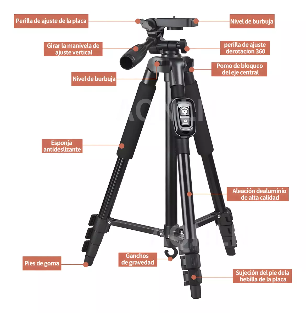 Trípode Para Celular/cámara 140cm Con Bluetooth Remoto