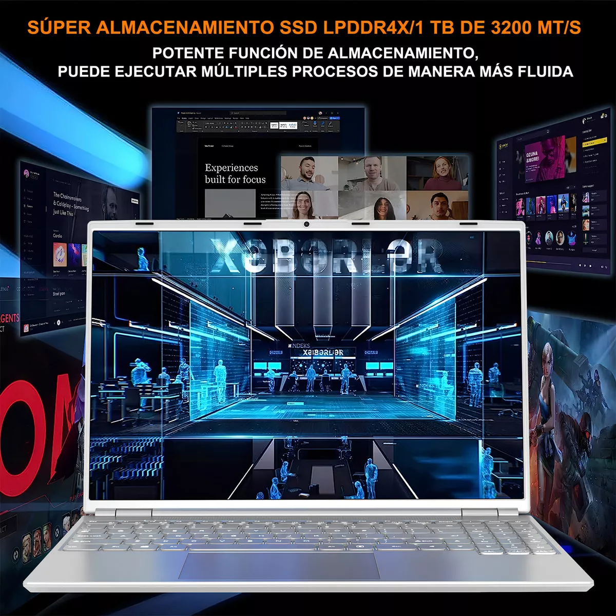 Ultrabook Bigview Xbook Plateado 16 Inch Laptop Gamer Intel Celeron N5095 Notebook 8gb De Ram 512gb Ssd Intel Uhd Graphics 600 Top 60 Hz 1920x1200px 16:10 Windows 11 Pro Plateada