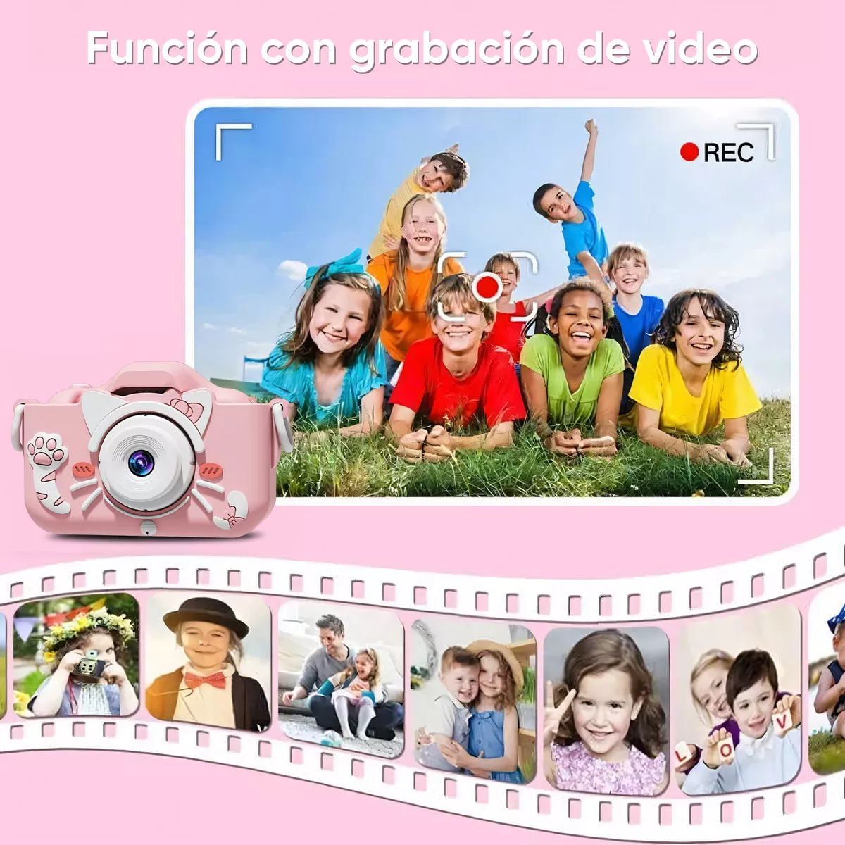 Cámara Digital Para Niños Video Regalo Jueguete C/tarjeta Sd