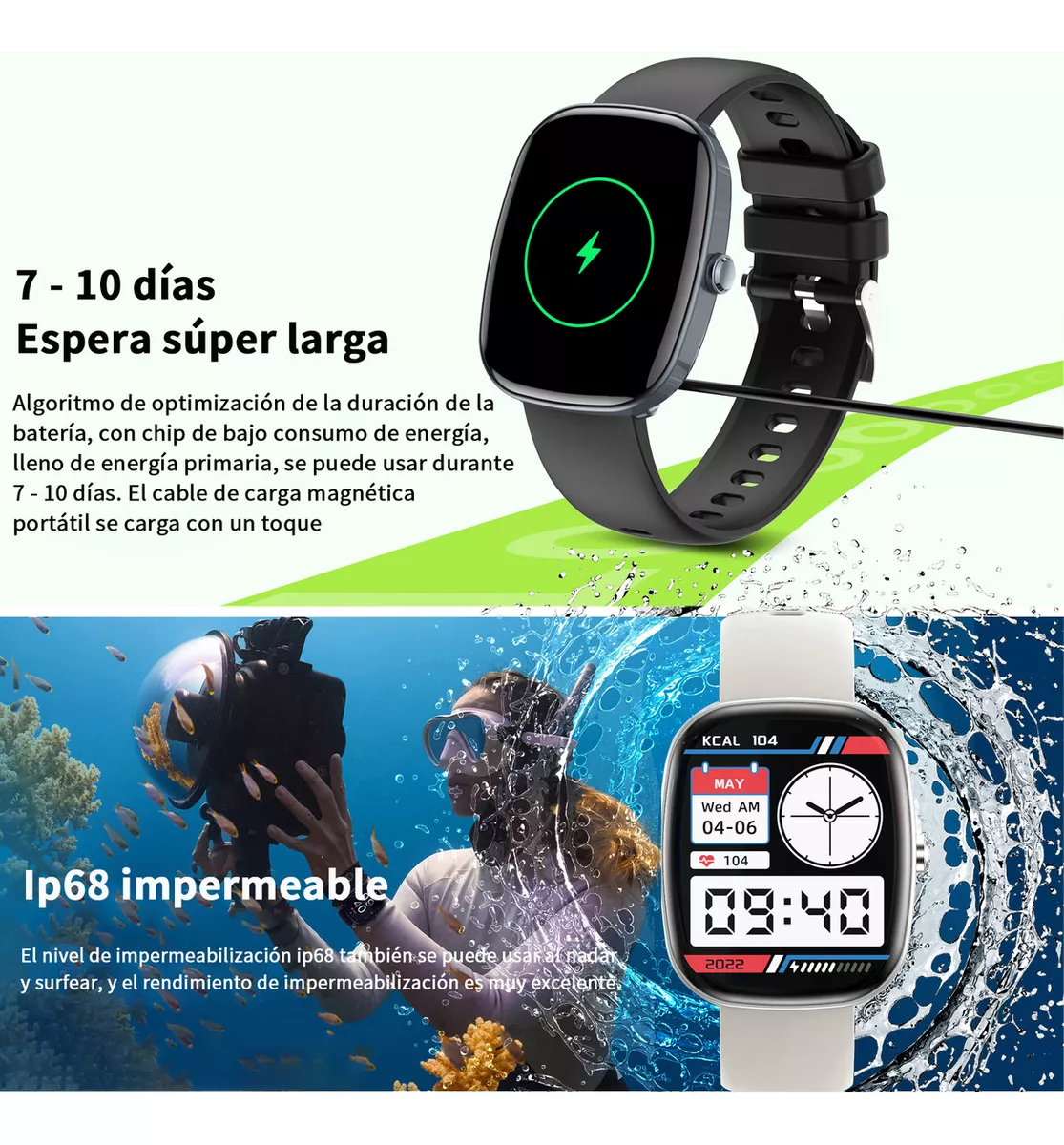 1.83reloj Inteligente Mujer Asistente De Voz Bluetooth Llam