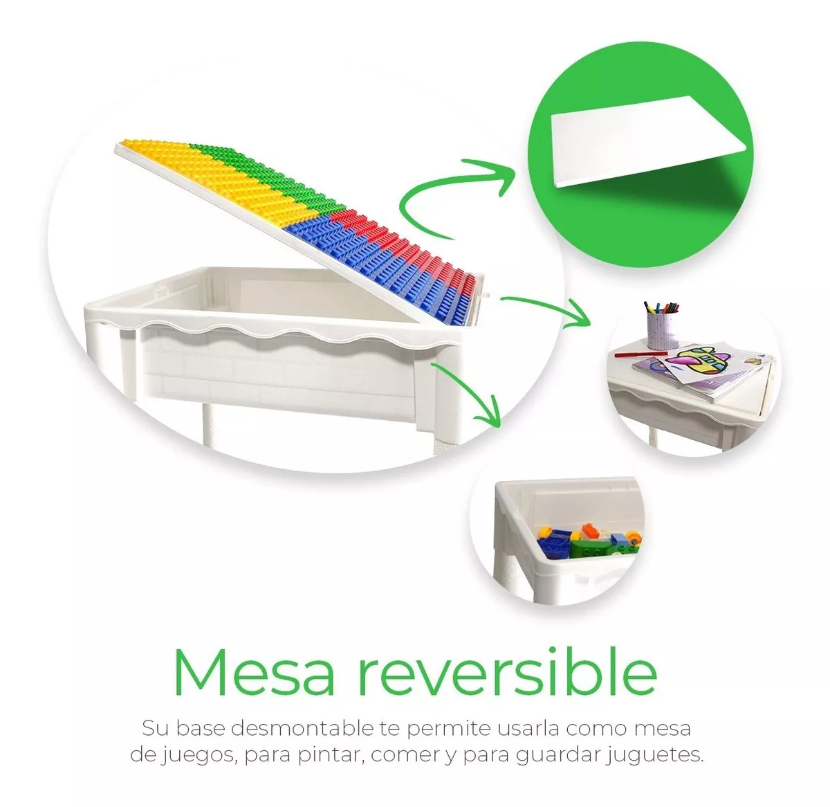 Mesa Didactica Con Juego De Bloques Para Niños Incluye Silla