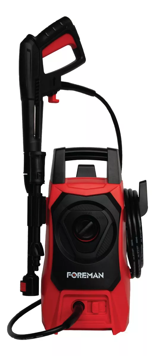 Hidrolavadora El&eacute;ctrica Alta Presi&oacute;n 1200w 1300 Psi Foreman color Rojo Frecuencia 60Hz