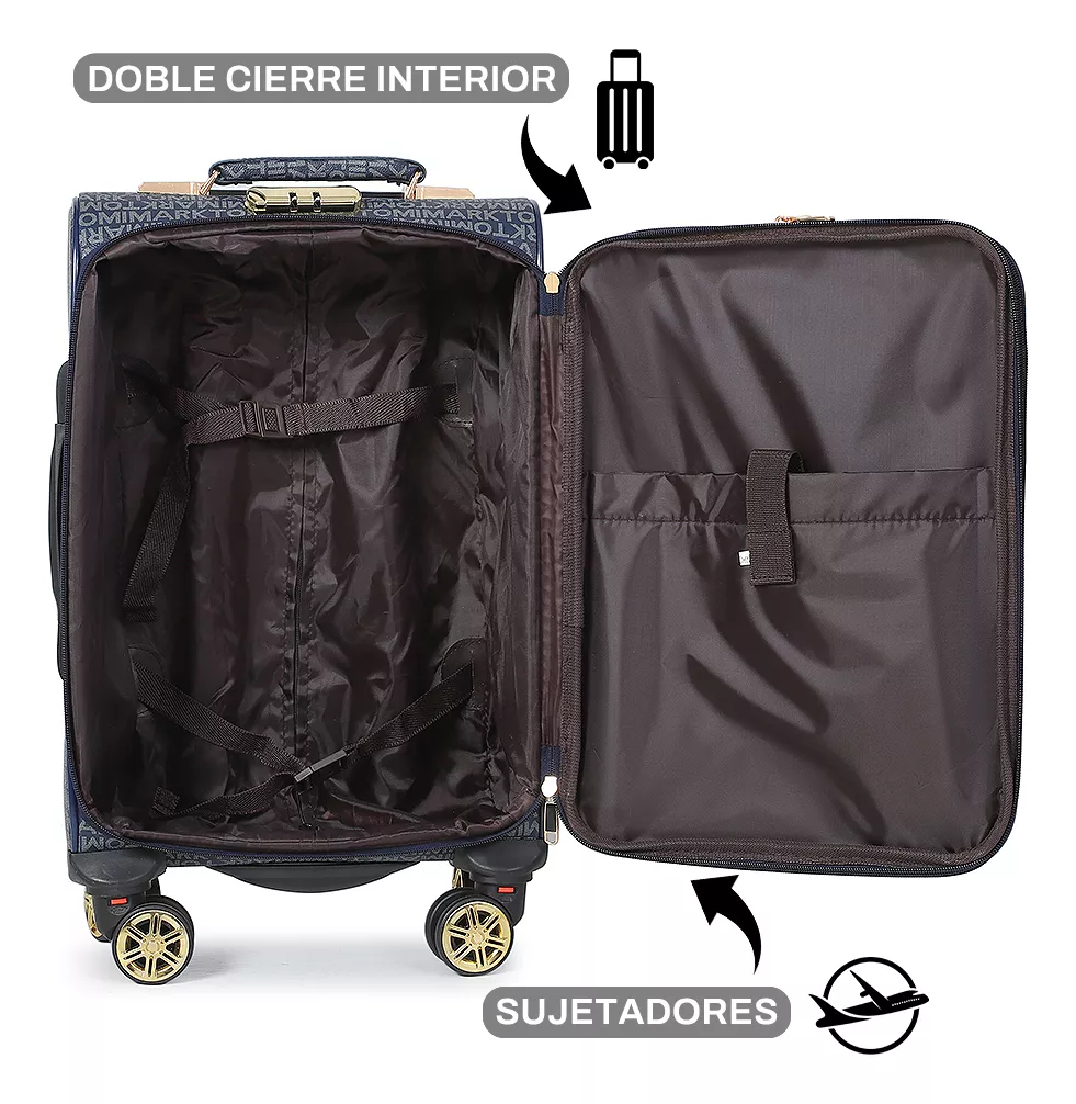 Set 2 Maletas kit Viaje Mano 18+20in Maletas De Viaje 10 Kg