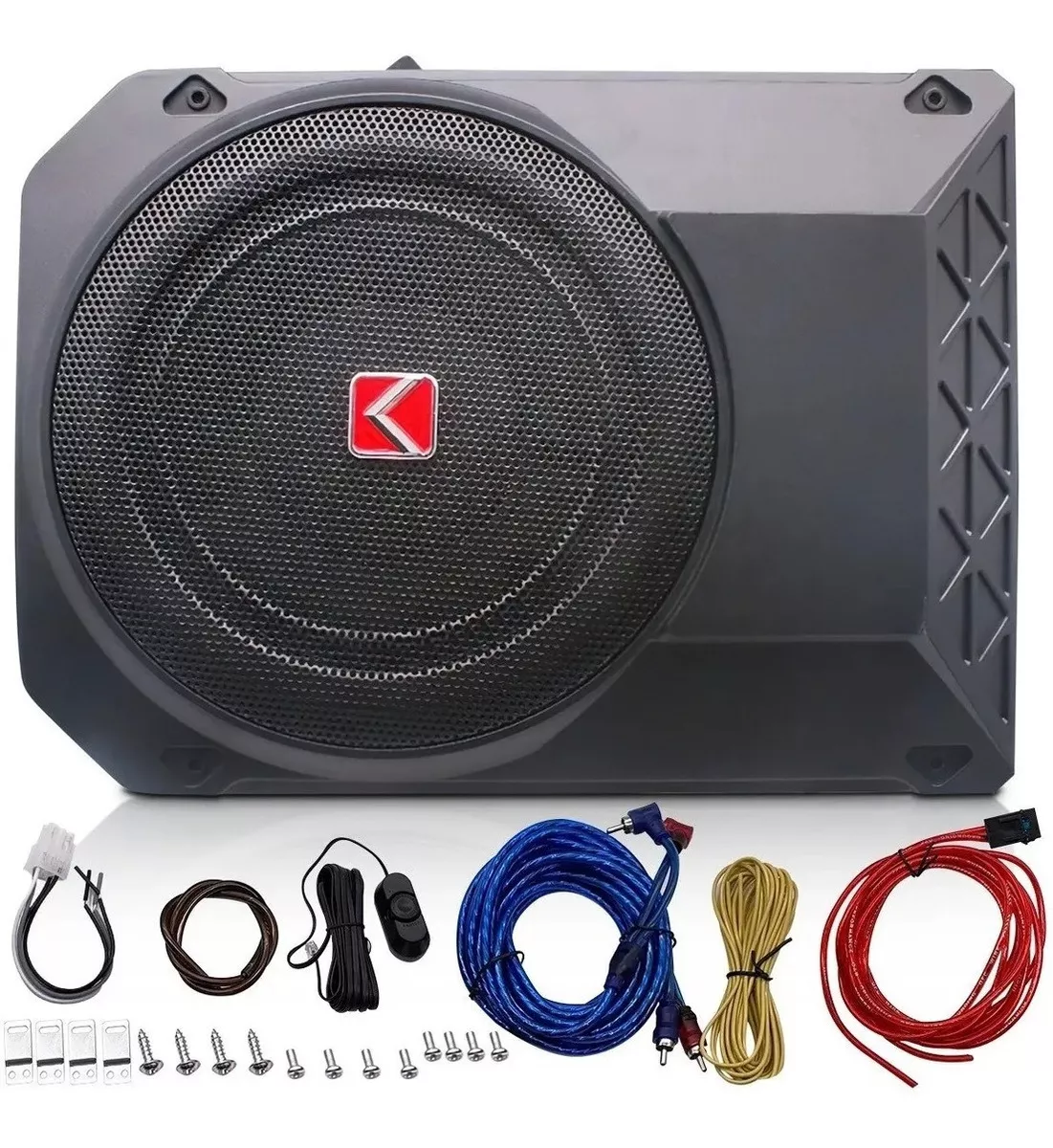 Bocina Subwoofer Amplificada 10 Pulgadas 800w Negra Para Auto/camioneta Bajos De Carro
