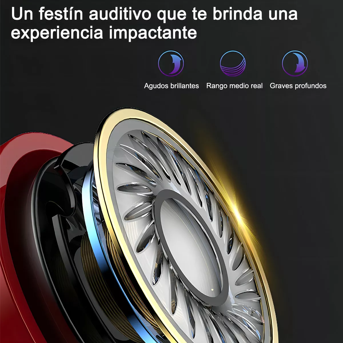Auriculares in-ear gamer inalámbricos ADC.mx ZY01 negro