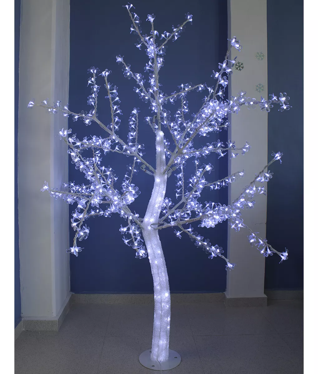&Aacute;rbol De Navidad Artificial Led Blanco Frio Decoraci&oacute;n Navid