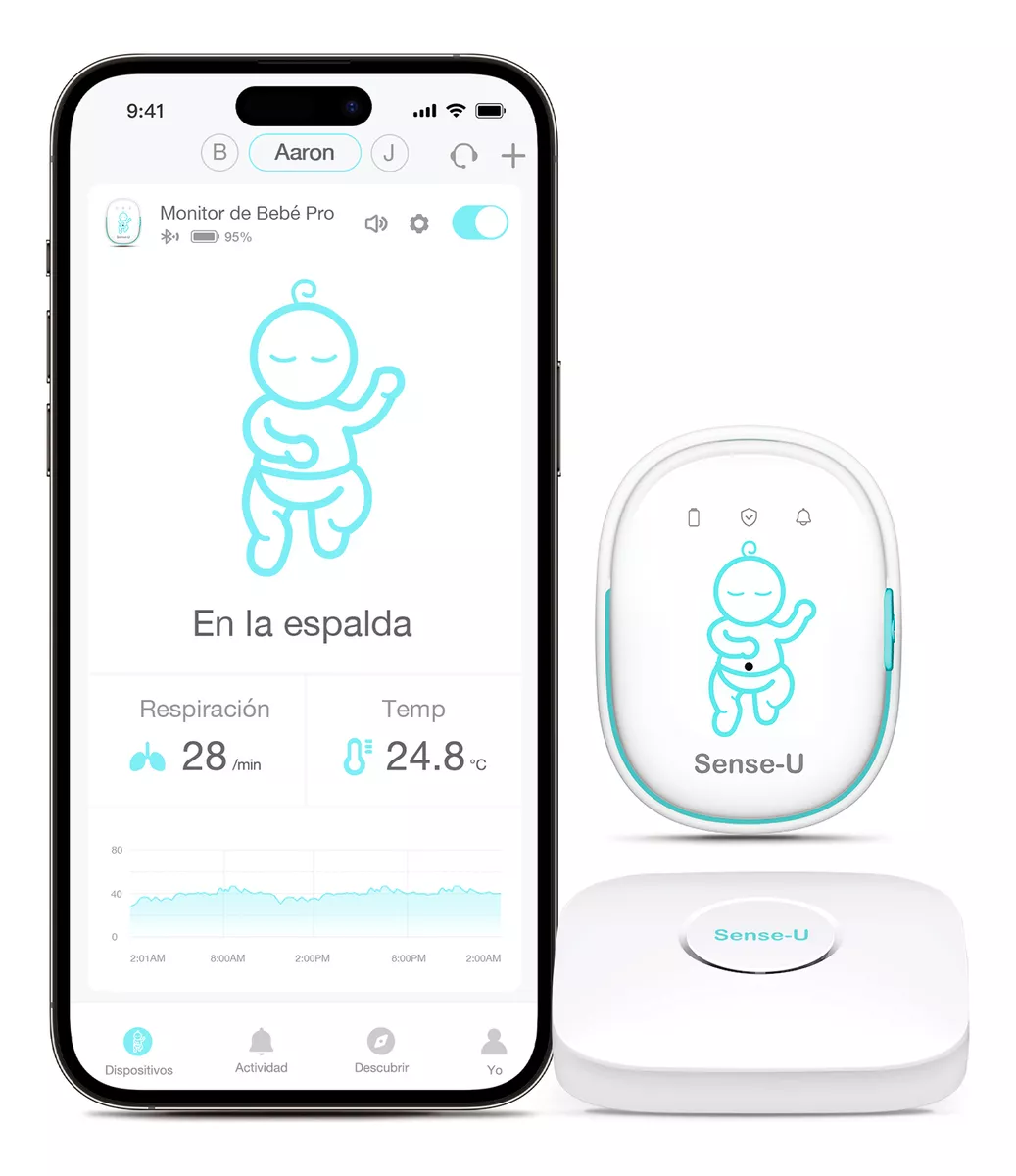 Sense-u Pro Monitor Para Beb&eacute;s (bs): Respiraci&oacute;n, Posici&oacute;n