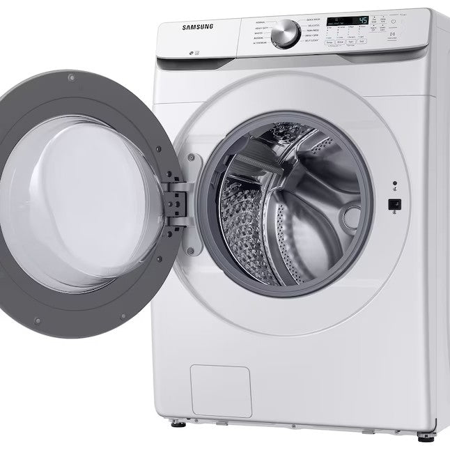Lavadora de carga frontal apilable de alta eficiencia Samsung de 4.5 pies cúbicos (blanca) ENERGY STAR