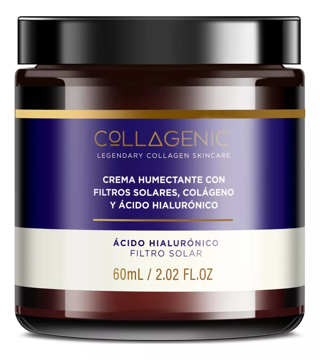 Crema Hidratante Facial 60ml. 3% Acido Hialuronico Colageno Tipo de piel Todo tipo de piel