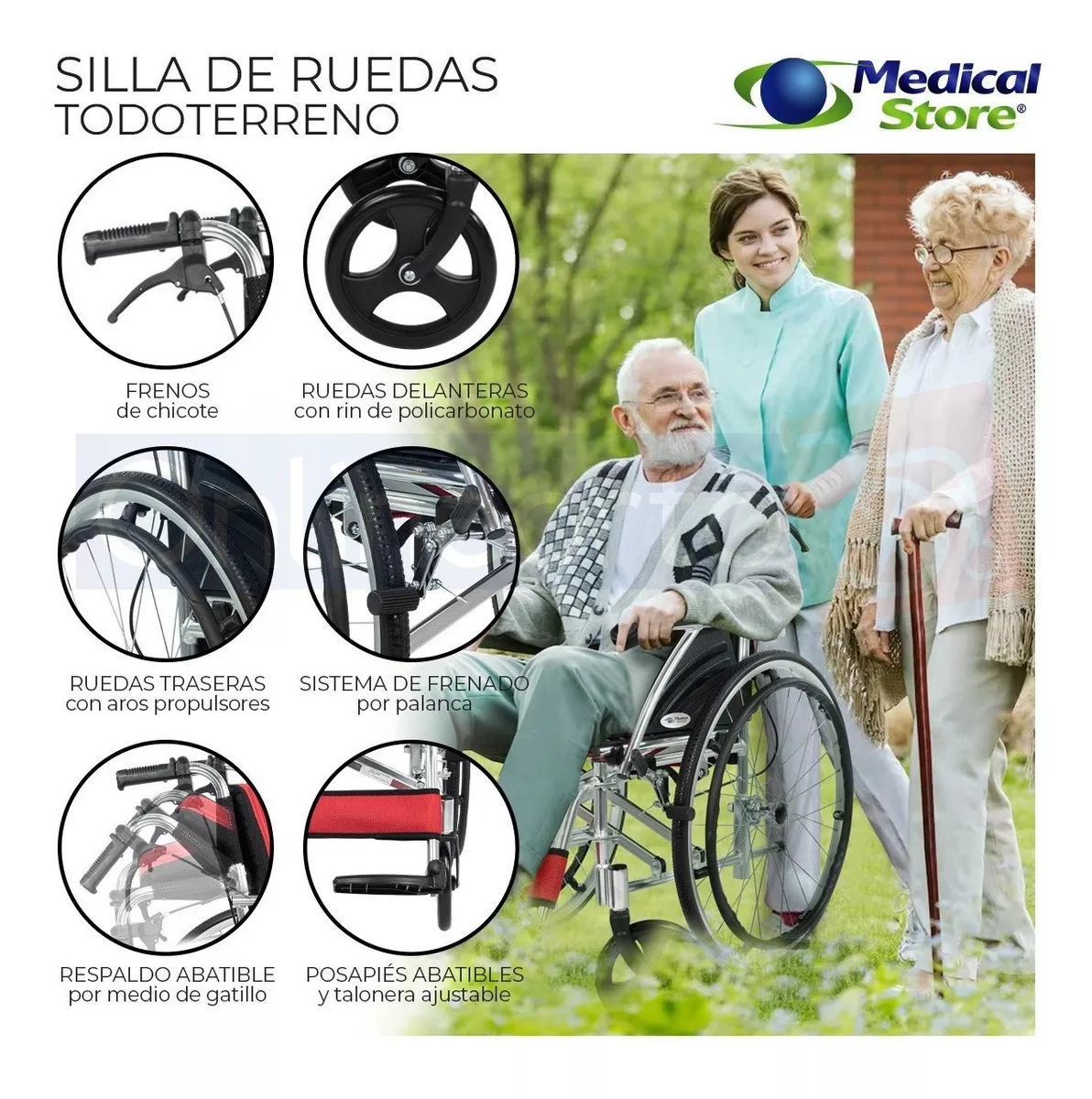 Silla De Ruedas Plegable Aluminio Descansapies Envio Gratis
