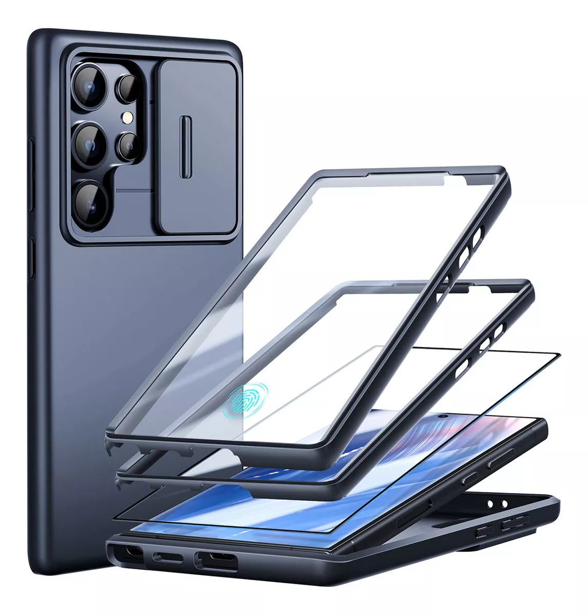 Funda Para Samsung S24 Ultra + Deslizante C&aacute;mara funda 2 Mica